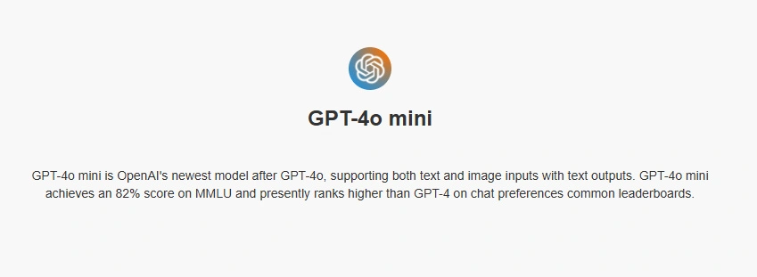 The GPT-4o mini